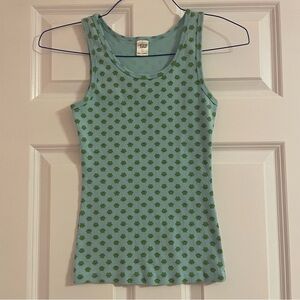 Green frog print tank top from Tilt (PacSun), size small
